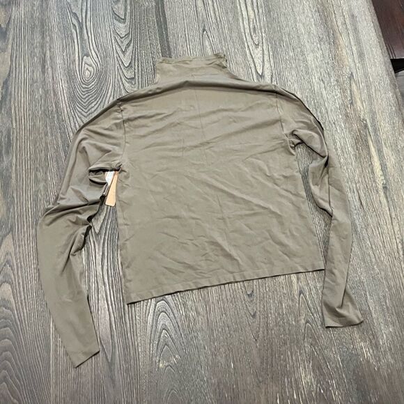 NWT Skims Soft Smoothing Seamless Turtleneck Top Long Sleeve Army Green 2X - Picture 1 of 4